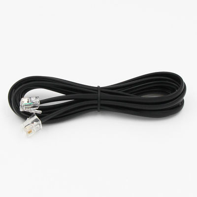 25 pieds RJ11 4P4C 4P2C câble d'extension téléphonique durable