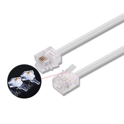 Le câble standard 4P4C 4P2C 6P2C 6P4C pour l'extension de téléphone 24AWG-28AWG