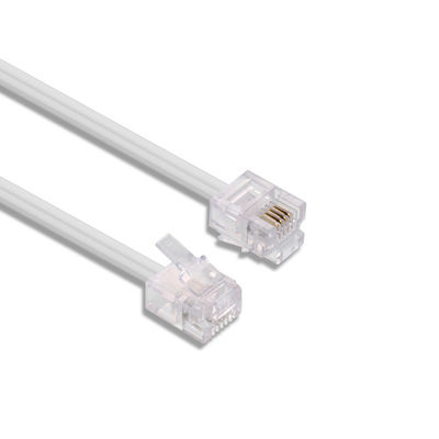 Le câble standard 4P4C 4P2C 6P2C 6P4C pour l'extension de téléphone 24AWG-28AWG
