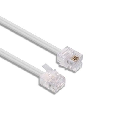 10M 2 paire 4 cœurs Téléphone plat câble de cuivre Téléphone fixe câble d'extension
