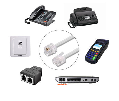 16 MHz câble téléphonique en spirale RJ9 RJ11 RJ12 ligne téléphonique enroulée 6P6P 6P4C 4P4C 4P2C