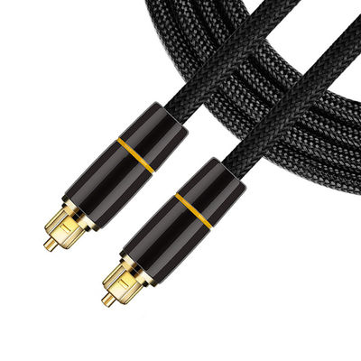 Cable audio en fibre optique plaqué or en mode unique 24k pour interface numérique