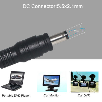 Câble USB A mâle vers connecteur barillet DC5521 1m, gaine PVC