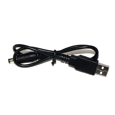 Câble USB A mâle vers connecteur barillet DC5521 1m Noir