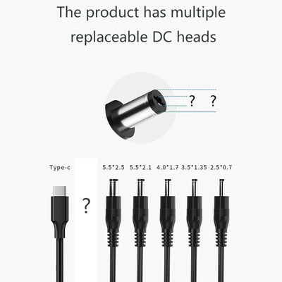 Cable d'alimentation en courant continu de sexe masculin à féminin avec commutateur de diminution de luminosité 5,5x2,1 mm