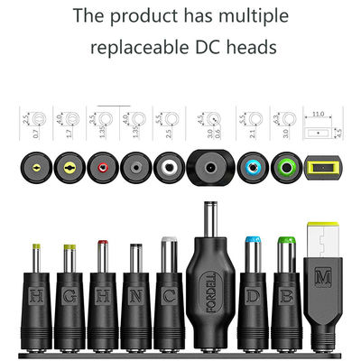 Cable d'alimentation en courant continu de sexe masculin à féminin avec commutateur de diminution de luminosité 5,5x2,1 mm