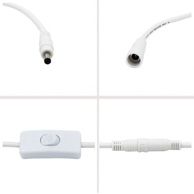 Cable d'extension 12V CC 5,5x2,5 mm de sexe masculin à féminin avec commutateur 120 cm