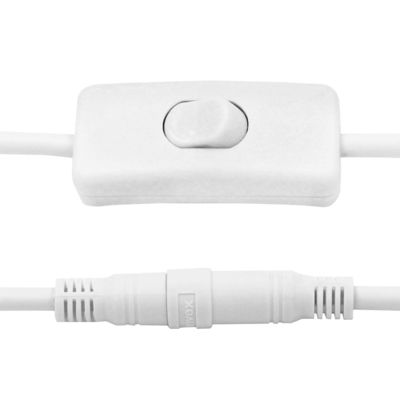 Cable d'extension 12V CC 5,5x2,5 mm de sexe masculin à féminin avec commutateur 120 cm