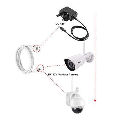 Câble d'alimentation CC personnalisable mâle à femelle avec plusieurs options de connecteurs