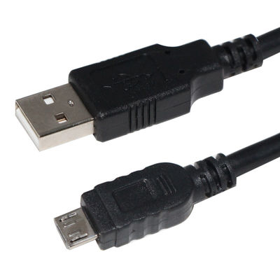 Cable de données micro-USB noir pour appareil photo et MP3 1m 1,5m