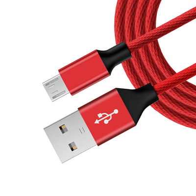 Câble Micro USB tressé en nylon de 6 pieds, charge rapide et transfert de données
