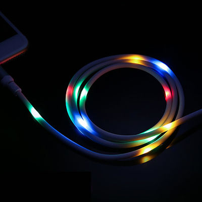Contrôle vocal LED câble de charge USB de type C avec lumière colorée