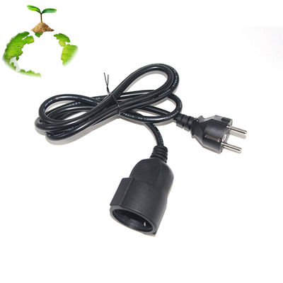 6 pieds noir cee/7 EU AC Cable de puissance 3Pin Splitter Cable 1 à double féminin type Y Split Lead