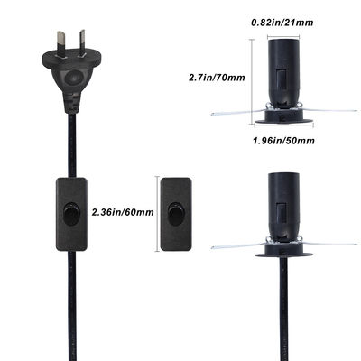 Corde d'alimentation SAA avec 303 commutateur allumé et E14 E12 prise pour lampe de sel