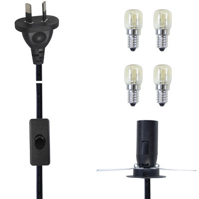 Corde d'alimentation SAA avec 303 commutateur allumé et E14 E12 prise pour lampe de sel