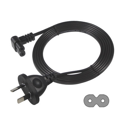 2m SAA Iec Plug H03vvh2f 2X075mm2 australien à 2 broches Figure 8 Ac Cable End Angle d'extension C7 Corde d'alimentation du connecteur