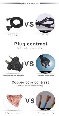 2m SAA Iec Plug H03vvh2f 2X075mm2 australien à 2 broches Figure 8 Ac Cable End Angle d'extension C7 Corde d'alimentation du connecteur
