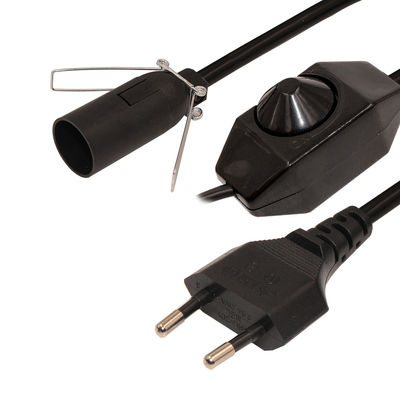 Cordon électrique à courant alternatif à deux branches européen avec prise Edison