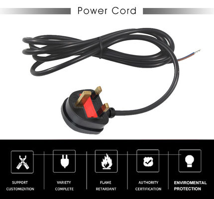 H05vv-f 3*0,5mm2/0,75mm2 IEC Tête féminine Type UK 3 câbles à pointe pour connecteur PDU de bureau