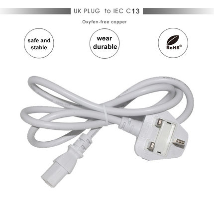 UK BS1363 à la CEI C13 Cordon d'alimentation 3G câble de prolongation en cuivre de 0,75 mm2