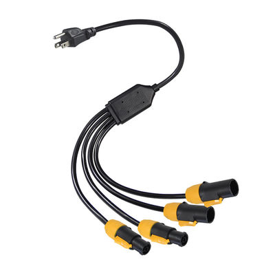 PowerCON True1 Connecteur 4 Y Splitter Iec Corde de prise électrique d'extension Pdu Usa câble d'alimentation