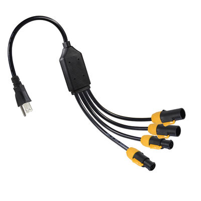 PowerCON True1 Connecteur 4 Y Splitter Iec Corde de prise électrique d'extension Pdu Usa câble d'alimentation