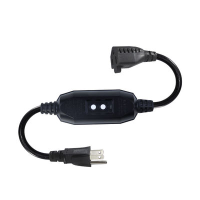 GFCI NEMA 515P à 515R Cordon d'alimentation CA pour ordinateur portable câble d'alimentation 4 pieds fil d'extension noir