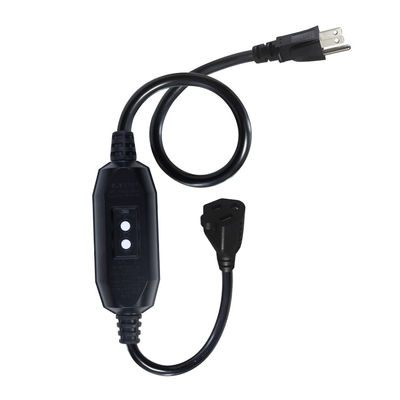 GFCI NEMA 515P à 515R Cordon d'alimentation CA pour ordinateur portable câble d'alimentation 4 pieds fil d'extension noir