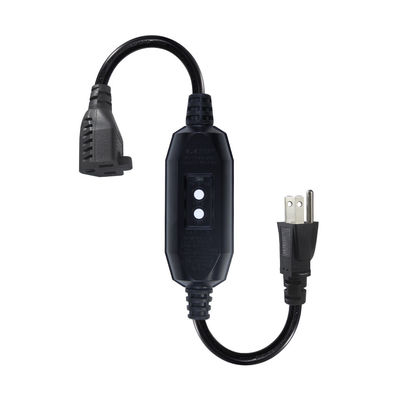 GFCI NEMA 515P à 515R Cordon d'alimentation CA pour ordinateur portable câble d'alimentation 4 pieds fil d'extension noir