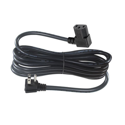 Cordon d'alimentation US 3 broches vers IEC C13 coudé 3 pieds