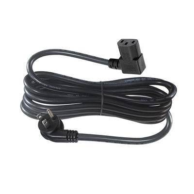 Cordon d'alimentation US 3 broches vers IEC C13 coudé 3 pieds