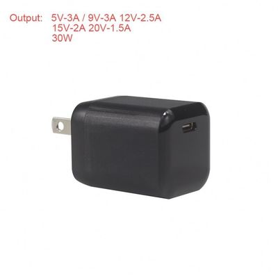Chargeur à port unique pour ordinateur portable universel GaN PD 30W 20W 20V Super rapide