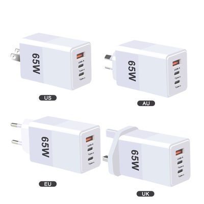 Téléphone Pd Voyage rapide Type-C USB C 65W Gan Chargeur Protection contre le surcourant