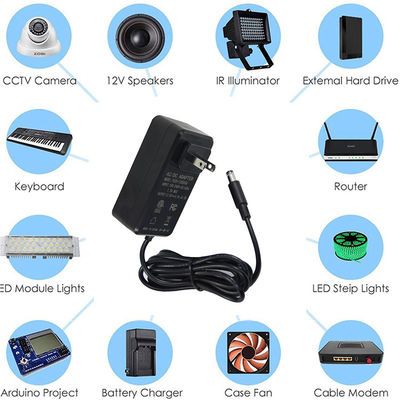 Adaptateur de courant alternatif à courant continu de 12 V 5 A avec prise 3 broches britannique