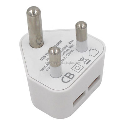 Afrique du Sud Inde prise électrique Adaptateur d'alimentation de téléphone portable Adaptateur d'alimentation 5Volt 3Pin