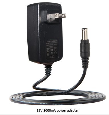 Adaptateur d'alimentation 12V 3A monté sur le mur de 36W avec prise EU US AU UK 100-240V
