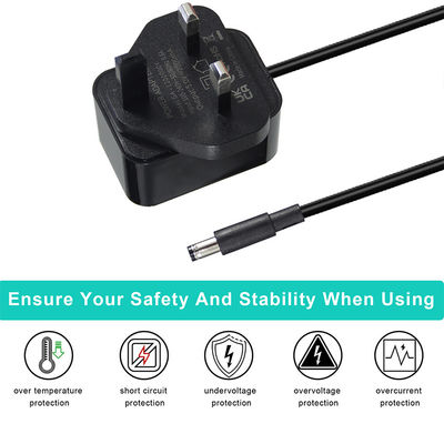 Adaptateur d'alimentation 12V 1.5A britannique AC à CC 5.5*2.1 5.5*2.5mm avec certificat ROHS
