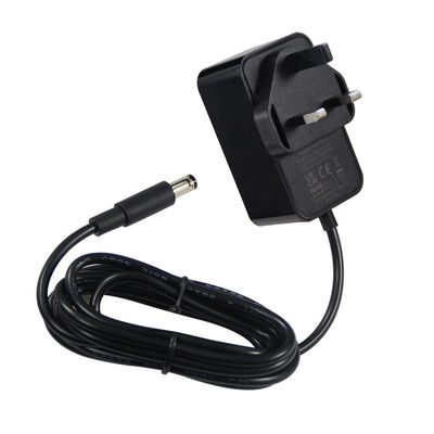 Adaptateur d'alimentation 12V 1.5A britannique AC à CC 5.5*2.1 5.5*2.5mm avec certificat ROHS