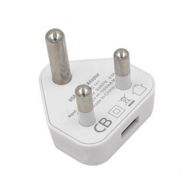 5V 2.1A double chargeur USB pour Afrique du Sud et Inde