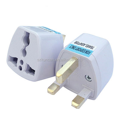 Adaptateur électrique européen vers le Royaume-Uni 250V 10A ABS+puissance de déplacement en cuivre