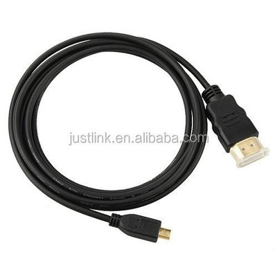 Câble HDMI plaqué or 1,5M vers Micro HDMI, compatible 4K et 3D