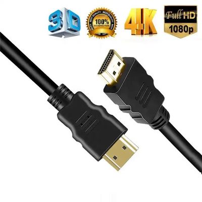 1M-30M Cable HDMI noir 4K avec protection par tresses 24k plaqué or Homme-Homme 2.0 3D 60Hz