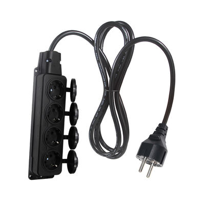 Le câble d'extension EU Schuko de type F à 4 prises 16A 250V
