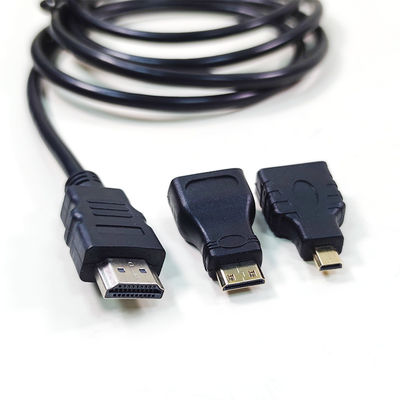 1.5m câble HDMI homme à homme 3 en 1 pour caméra vidéo et tablette PC à la télévision