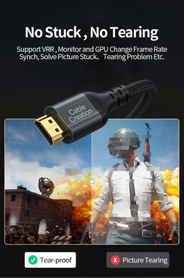 48 Gbps 8K60Hz 4K120Hz 8K HDMI 2.1 câble HDMI2.1 M à M câble avec veste en PVC