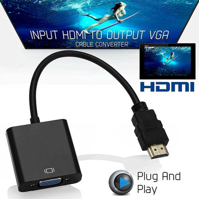 1080P HDMI à convertisseur VGA câble d'adaptateur pour ordinateur