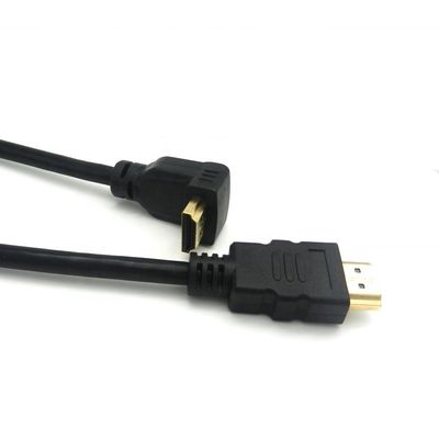 Connecteur en or à angle de 90 degrés 2.0V 4K 60Hz câble HDMI 1,5m pour multimédia