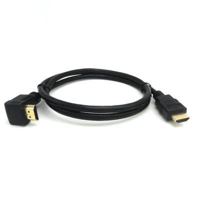 Connecteur en or à angle de 90 degrés 2.0V 4K 60Hz câble HDMI 1,5m pour multimédia