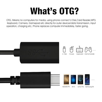 USB 3.1 type C à USB A Adaptateur de câble OTG féminin 5 Gbps