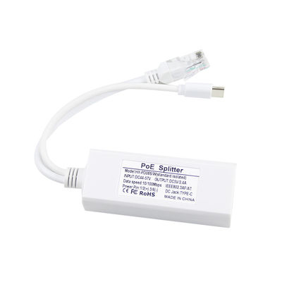 USB de 48 volts POE Splitter à la caméra 12V 802.3af USB de type C Porte à voie unique 1A 1.2A
